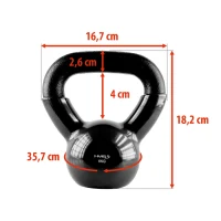 Gantera 6 kg (fonta/vinil) HMS KNV 17-64-061 black (13624) 2