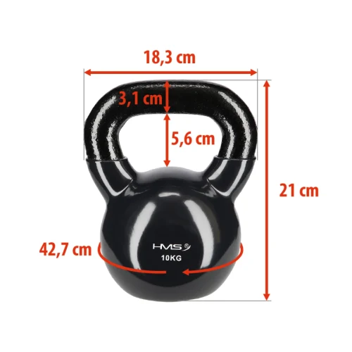 Gantera 10 kg (fonta/vinil) HMS KNV 17-64-069 black (13626)