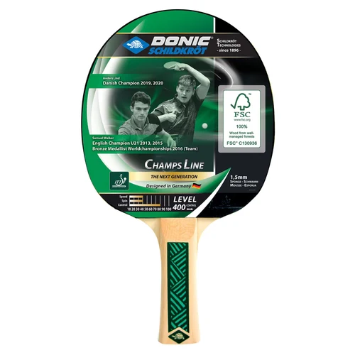 Paleta tenis de masa 1.5 mm, level 400 Donic Schildkrot Champs 705142 (3213)