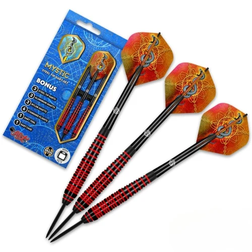 Ac darts (3 buc.) 23 g inSPORTline Shot Value Range Mystic Red Plated Brass Steel SH-MYST-123 (14022)