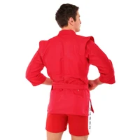 Кимоно для самбо хлопковое р.180 см, 500 г/м2 CO-4676 red (12384) 2