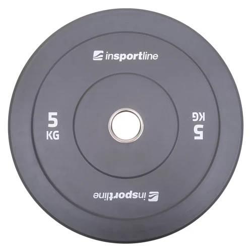 Диск олимпийский прорезиненный 5 кг, d=50 мм inSPORTline Bumper Plate Go 31395 (14309)