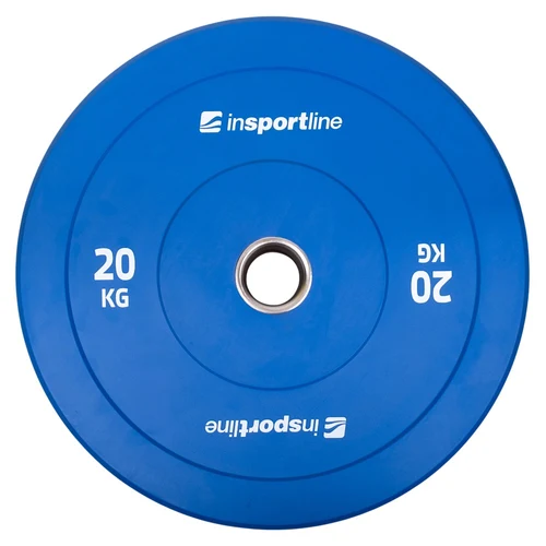 Диск олимпийский прорезиненный 20 кг, d=50 мм inSPORTline Bumper Plate Go 31398 (14312)