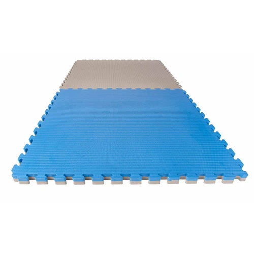 Татами мат Eva Puzzle 1х1 м, 2 см, 80 кг/м3 grey-blue (9577)