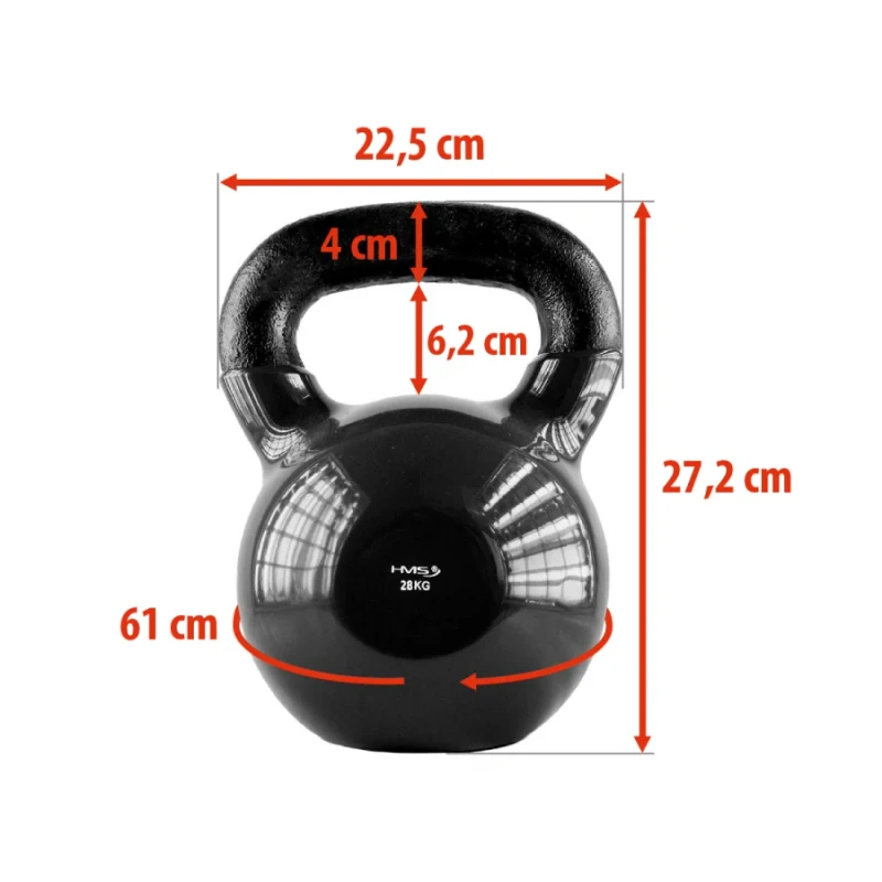 Gantera 28 kg (fonta/vinil) HMS KNV 17-64-067 black (14188) 2