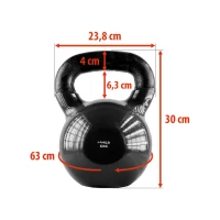Gantera 32 kg (fonta/vinil) HMS KNV 17-64-068 black (14189) 2