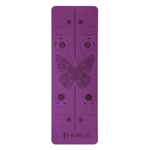 Коврик для йоги 182х61х0.8 см, TPE HMS YM10 17-44-221 violet (14204)