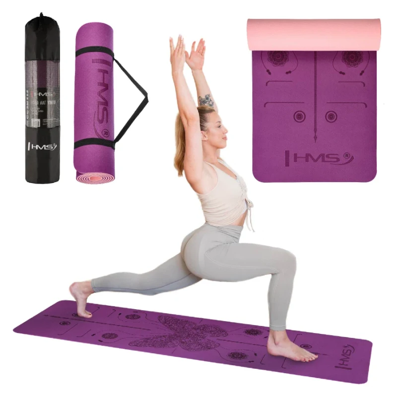 Saltea yoga 182х61х0.8 cm, TPE HMS YM10 17-44-221 violet (14204) 3