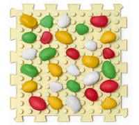 Массажный коврик для ног / Ортопазл "Соты" (1 шт.) 26x26 см + набор модулей "Камни" (28 шт.) Ortek 13173 (14338) 3