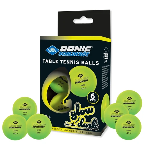 Minge tenis de masa (6 buc.) Donic Glow Poly 40+ (11881)