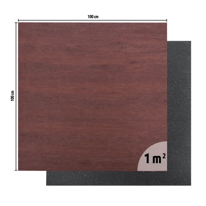 Covor de protectie 100x100x1.5 cm inSPORTline Luxteko Flat 29851-1 wood (13443) 2