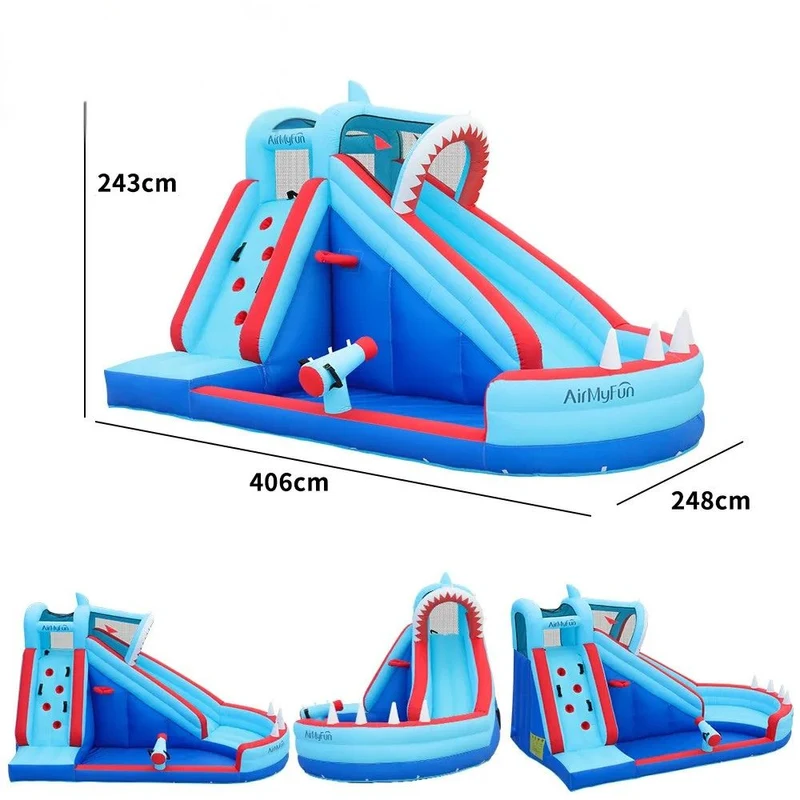 Castel gonflabil (max. 135 kg) AirMyFun Shark inSPORTline IN83046 3