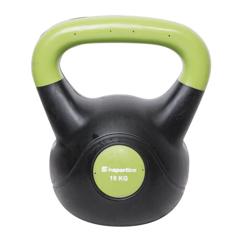 Gantera 18 kg (ciment/vinil) inSPORTline Vin-Bell Dark IN10743 green/black