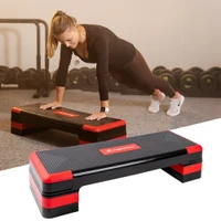 Step aerobic (max. 200 kg) 88х32 cm, h=10/15/20 cm inSPORTline AS250 25842 black-red (13525)