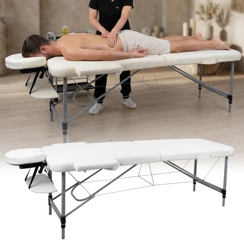 Массажный стол алюминиевый (макс. 250 кг) inSPORTline Morrani IN30702-2 cream