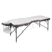 Массажный стол алюминиевый (макс. 250 кг) inSPORTline Kiyora IN30704-1 white grey 2