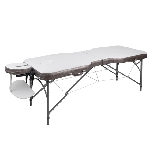 Массажный стол алюминиевый (макс. 250 кг) inSPORTline Kiyora IN30704-1 white grey
