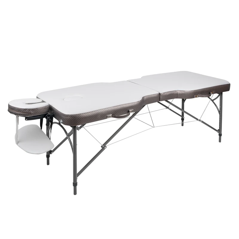 Массажный стол алюминиевый (макс. 250 кг) inSPORTline Kiyora IN30704-1 white grey 2