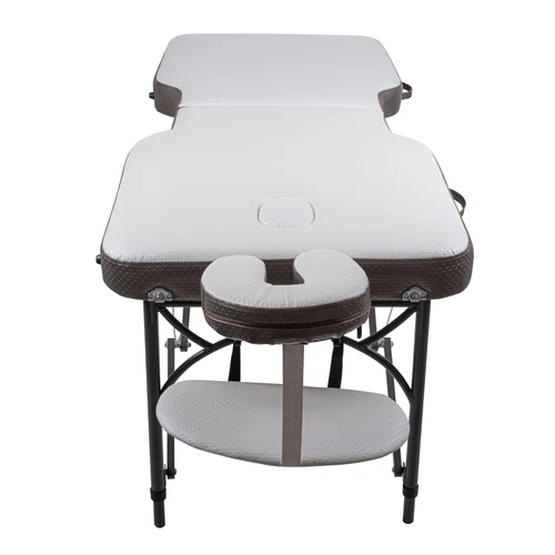 Массажный стол алюминиевый (макс. 250 кг) inSPORTline Kiyora IN30704-1 white grey
