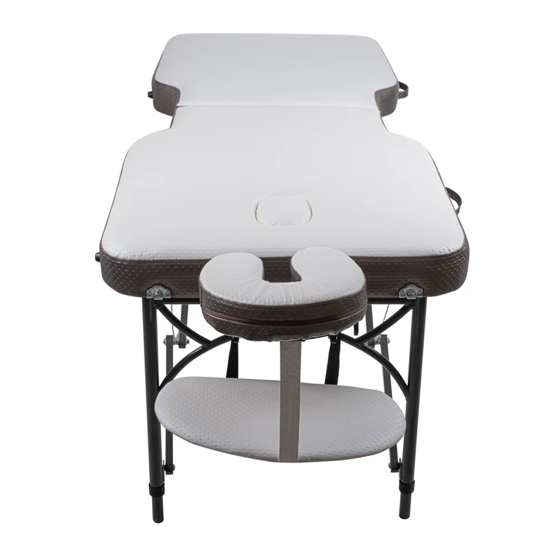 Массажный стол алюминиевый (макс. 250 кг) inSPORTline Kiyora IN30704-1 white grey 4