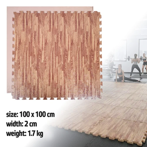 Covor de protectie 100x100x2 cm inSPORTline Zemalpro IN30776-2 wood