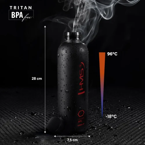 Sticla pt apa 1000 ml HMS Tritan NCD61 15-02-053 black (13635)