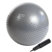 Minge gimnastica masaj cu pompa (max. 250 kg) d=65 cm HMS YB03 17-42-185 grey (13630)