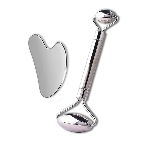 Set masaj pt fata (rola si guasha din metal) inSPORTline Comesta 28409 (12731)
