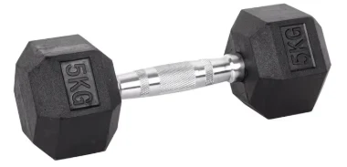Гантель гексагональная (1 шт.) 5 кг inSPORTline Hexsteel 1182 (5706)