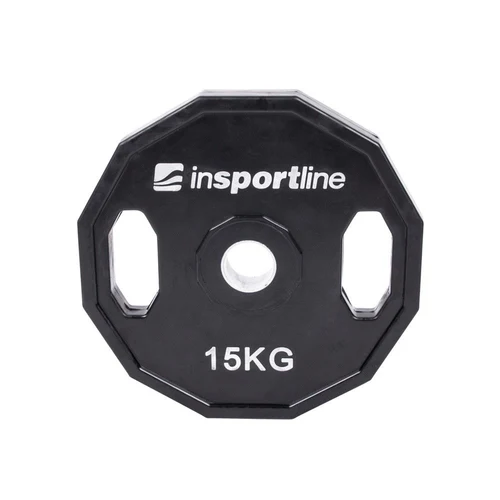 Диск из металла обрезиненный с ручками 15 кг, d=50 мм inSPORTline Ruberton 15899 (3579)