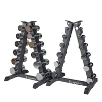 НЕТ В SEVEN Набор хромированных гантелей на 2 стойках (12 пар от 2 до 14 кг) inSPORTline Crossteel IN2137-SADA