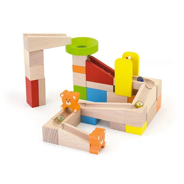 Set joc din lemn "Tobogane pentru bile" (49 elemente) 51619 (7900) 3