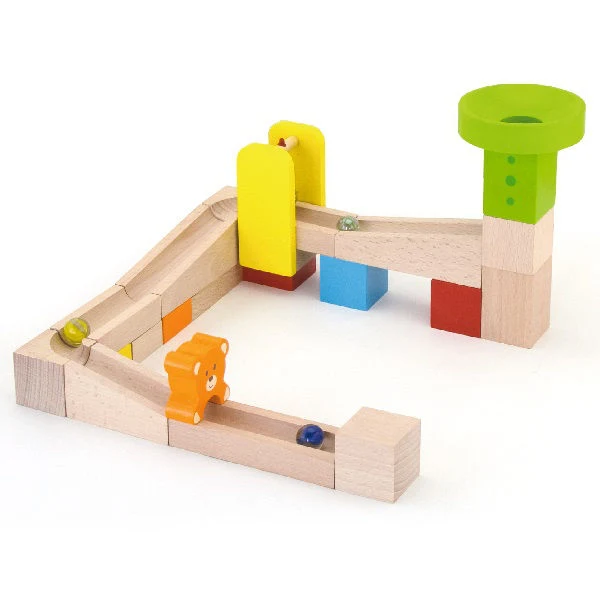 Set joc din lemn "Tobogane pentru bile" (49 elemente) 51619 (7900) 4
