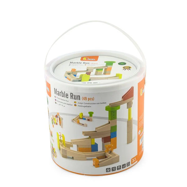 Set joc din lemn "Tobogane pentru bile" (49 elemente) 51619 (7900) 6