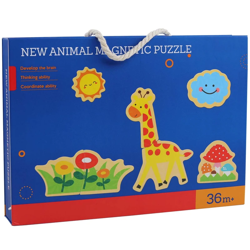 Tabla magnetică din lemn "Animale" 148696 (7839) 2