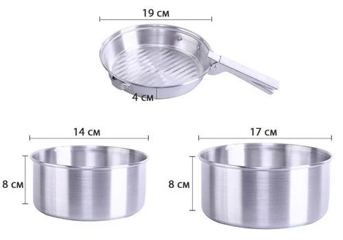 Посуда туристическая KingCamp Camper 2 KP3901 silver (1020) 2