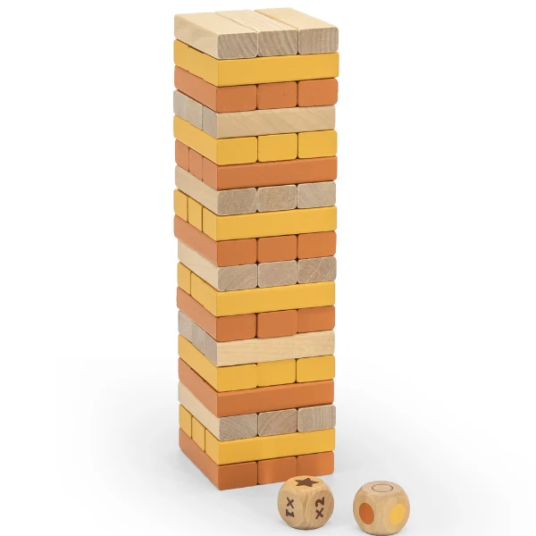 Joc "Jenga", 54 elemente din lemn multicolor 44218 (3875) 2