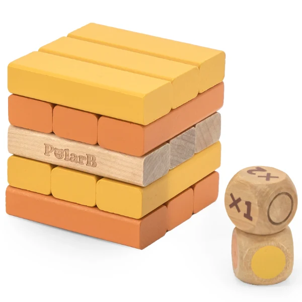 Joc "Jenga", 54 elemente din lemn multicolor 44218 (3875) 3