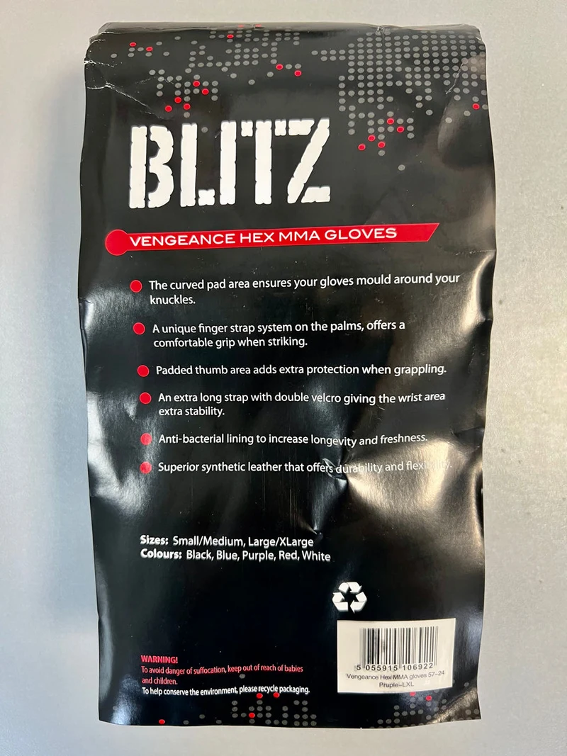 Manusi MMA L/XL Blitz Vengeance Hex Gloves 57-24 (9356) 4