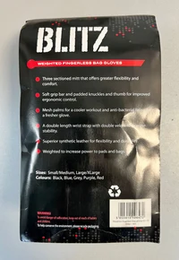 Manusi MMA S/M Blitz Weighted Fingerless Bag Gloves 51-13 (9355) 4