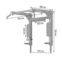 Bara tractiuni perete (max. 150 kg) inSPORTline L-Bar 23102 (5752) 6