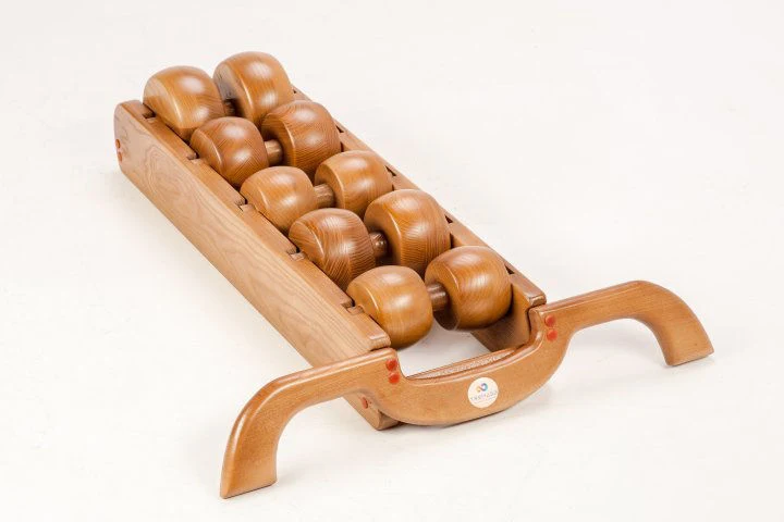 Массажер для спины из ольхи (макс. 120 кг), 5 роликов Tremass Fitness (6779) 3