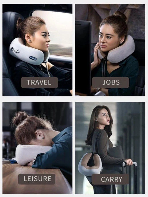 Массажная подушка для шеи 2-в-1 U-Shaped Massage (5612) 5