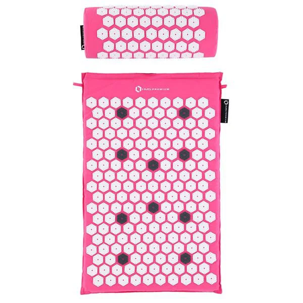Set acupunctura (saltea + perna + husa) 74x42 cm HMS Premium AKM01 17-44-302 pink (7425) 7