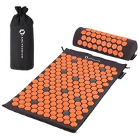 Акупунктурный набор (коврик + подушка) 65x42 см HMS Premium  AKM01 17-44-300 black-orange (4141)