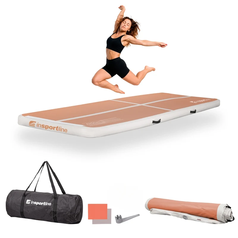 Мат гимнастический надувной 300x100x10 см (макс. 500 кг) inSPORTline Airstunt 28650 white (5744) 4