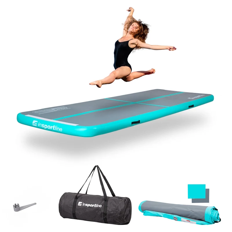 Мат гимнастический надувной 300x100x10 см (макс. 500 кг) inSPORTline Airstunt 28650 white (5744) 2