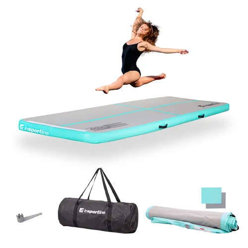 Мат гимнастический надувной 300x100x10 см (макс. 500 кг) inSPORTline Airstunt 28650 white (5744)