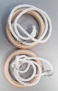 Гимнастические кольца (макс. 80 кг) d=24 см, l=160 см Spartan 1163 (3719)