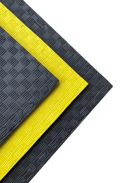 Tatami mat Eva Puzzle 1х1 m, 4 cm, 80 kg/m3 yellow-black (5473) 2